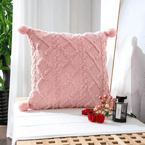 Fluffy Soft Plush Square Cushion Cover