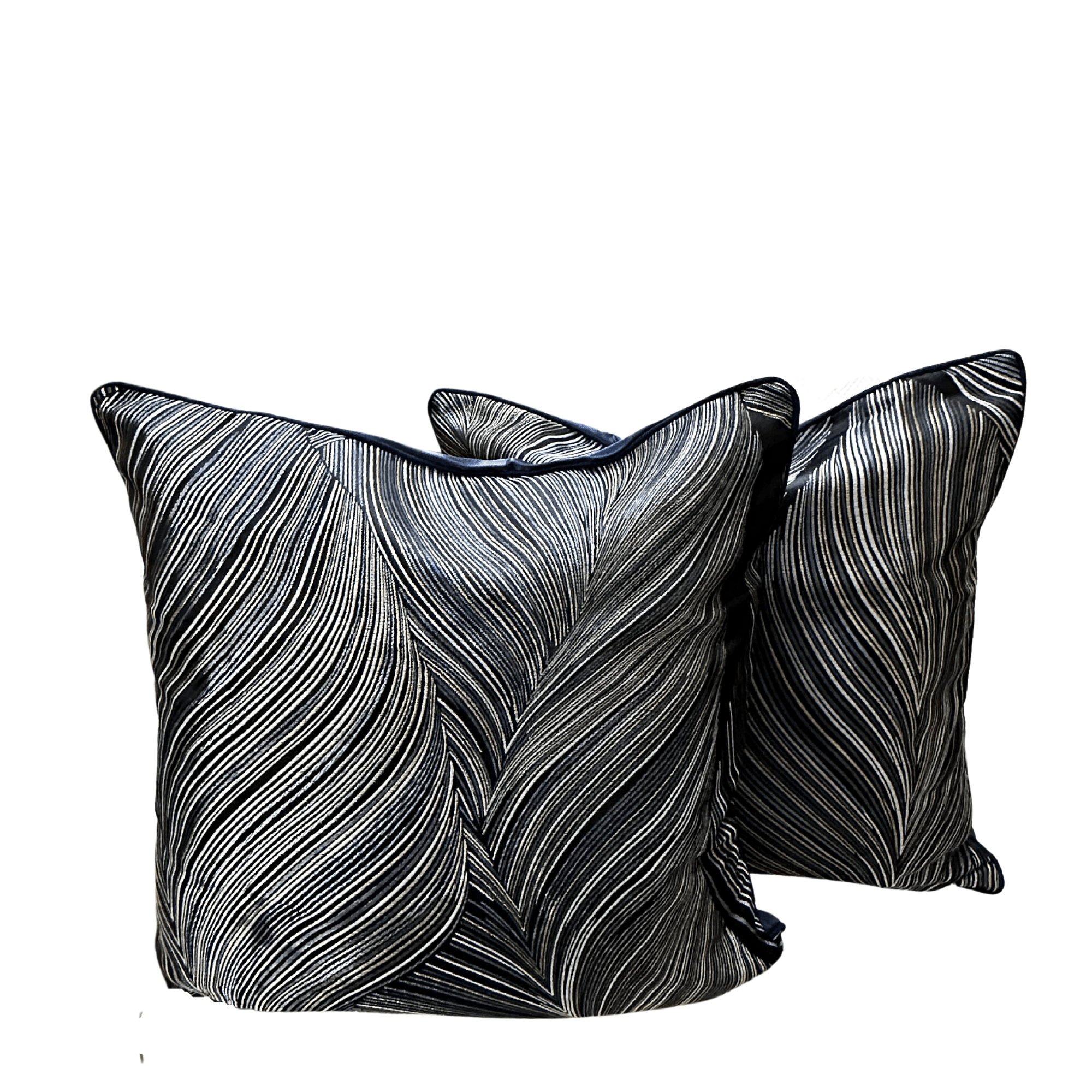 Designer Dark Blue Cushion Cover (18x18" - 45x45 cm) - Style 46