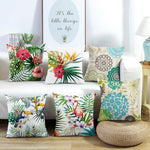 Load image into Gallery viewer, Stylish water and stain-resistant floral cushion cover for outdoor furniture.
