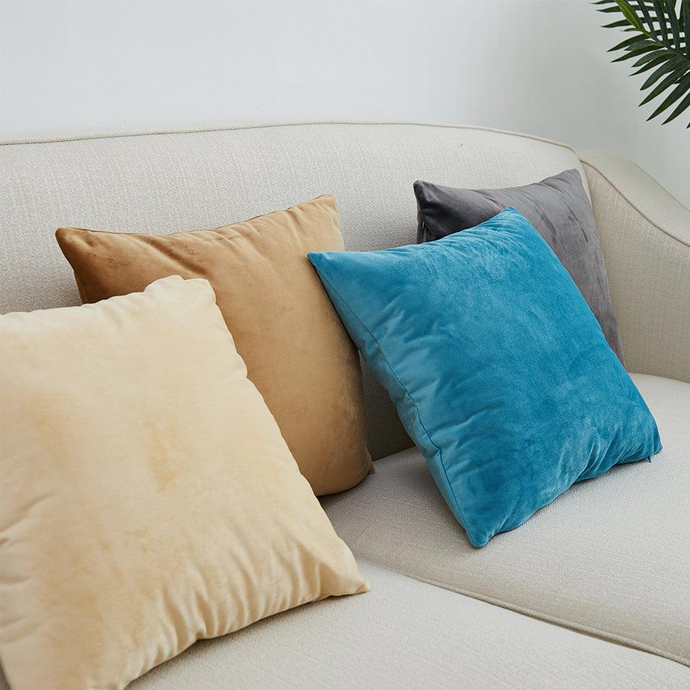 velvet cushion covers available in multiple colours for elegant home decor