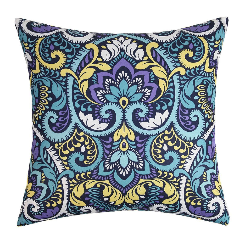 Water-resistant and stain-resistant outdoor floral cushion cover 45x45cm for home and garden.