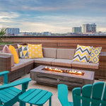 Load image into Gallery viewer, Weatherproof cushion cover in 45x45cm size, perfect for outdoor seating
