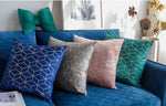 Load image into Gallery viewer, Gold printing pattern velvet cushion cover, luxurious and elegant design.
