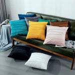 Load image into Gallery viewer, Velvet cushion cover with stripe design 18x18 inches (45 cm) for home decor
