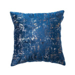 Load image into Gallery viewer, Blue Colour Velvet Cushion Cover with Plain Gold Stamping
