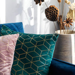 Load image into Gallery viewer, Decorative velvet cushion cover featuring a stylish gold printing pattern, 45x45 cm
