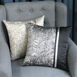 Load image into Gallery viewer, Elegant silk cushion cover with jacquard design in 43x43 cm size
