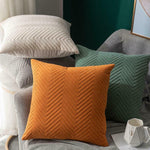 Load image into Gallery viewer, Herringbone Velvet Cushion Covers 18 X 18"
