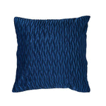Load image into Gallery viewer, Blue Velvet cushion cover with unique scissors pattern design for modern home decor

