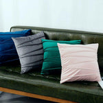 Load image into Gallery viewer, Soft velvet pillow cover with modern striped pattern for living room or bedroom
