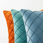 Load image into Gallery viewer, Close-up of a velvet cushion cover with 3D pattern, ideal for sofas and beds
