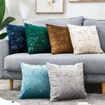 Load image into Gallery viewer, Coffee Colour Velvet Cushion Cover with Gold Stamping
