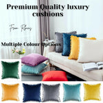 Load image into Gallery viewer, Tassel Velvet Cushion Covers With Pom Pom 18 X 18" (45 Cm)
