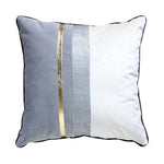 Load image into Gallery viewer, Sophisticated European velvet cushion cover with a golden stripe accent
