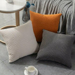 Load image into Gallery viewer, Luxury herringbone velvet cushion cover for sofa or bed decor
