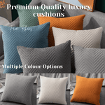 Load image into Gallery viewer, Herringbone velvet cushion cover 18x18 inch for home decor
