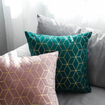 Load image into Gallery viewer, Gold Printing Pattern Velvet Cushion Covers
