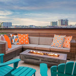 Load image into Gallery viewer, Durable outdoor orange cushion cover designed for home, garden, and patio use
