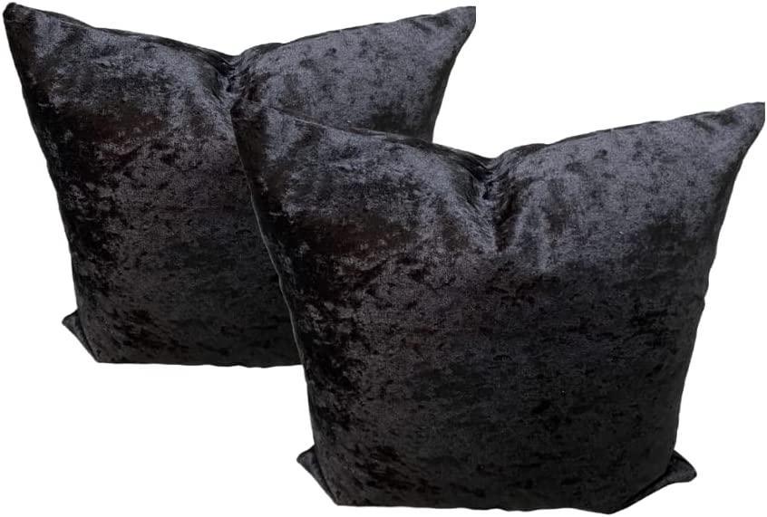 Crushed Ice Velvet Cushion Covers | Set of 2 & 4 pcs (45 cm, 50 cm, 55 cm, 60 cm, 65 cm, 70cm)