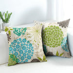 Load image into Gallery viewer, Decorative 45x45cm floral cushion cover designed for outdoor home or garden use.
