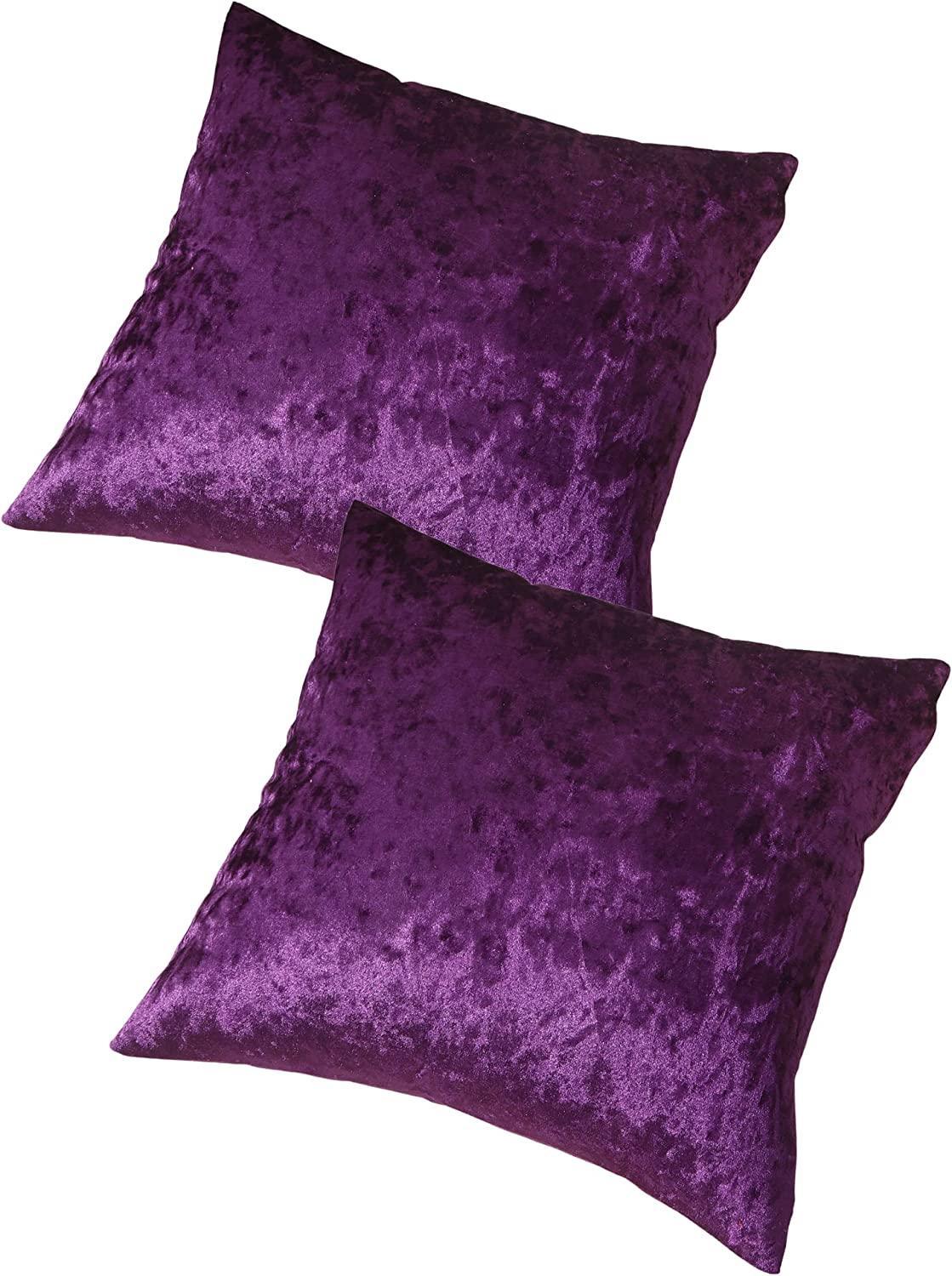 Crushed Ice Velvet Cushion Covers | Set of 2 & 4 pcs (45 cm, 50 cm, 55 cm, 60 cm, 65 cm, 70cm)