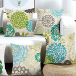 Load image into Gallery viewer, Durable outdoor cushion cover with floral pattern, perfect for patio or garden seating.
