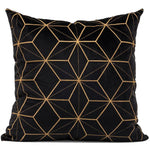 Load image into Gallery viewer, Gold Plaid Velvet Cushion Cover (18x18" - 45x45 cm)
