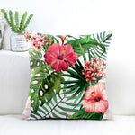 Load image into Gallery viewer, Decorative 45x45cm floral cushion cover designed for outdoor home or garden use.
