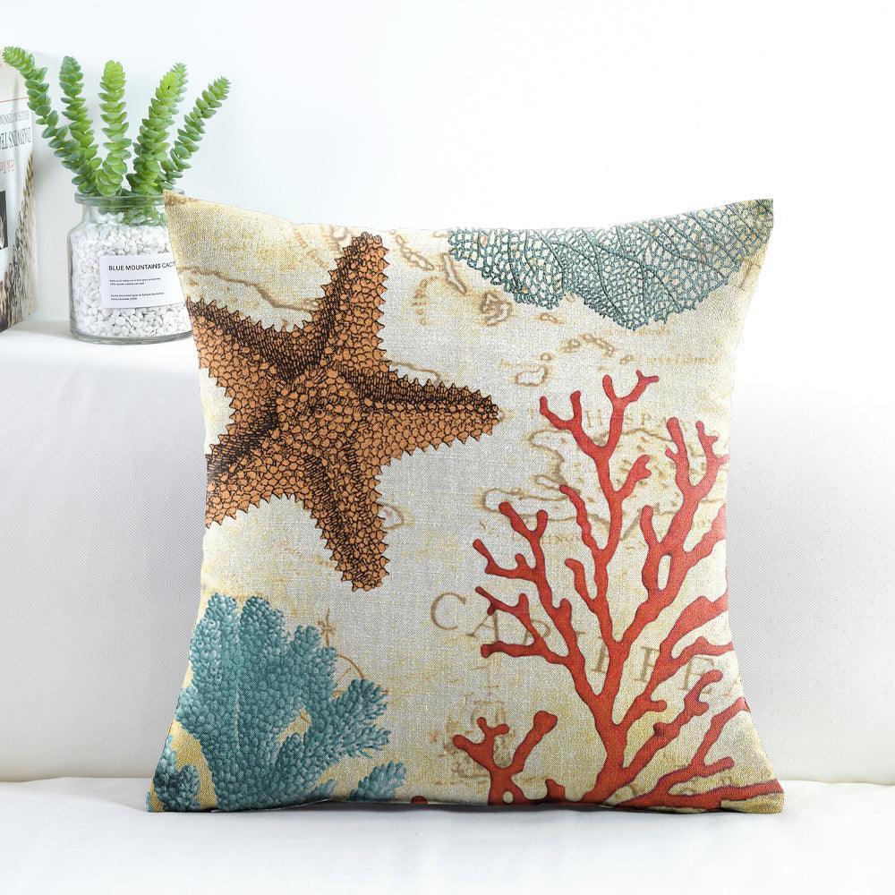 Decorative outdoor cushion cover, suitable for patios and all-weather use.