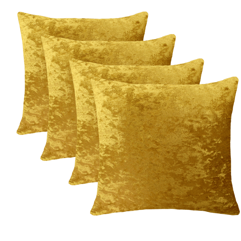Crushed Ice Velvet Cushion Covers | Set of 2 & 4 pcs (45 cm, 50 cm, 55 cm, 60 cm, 65 cm, 70cm)