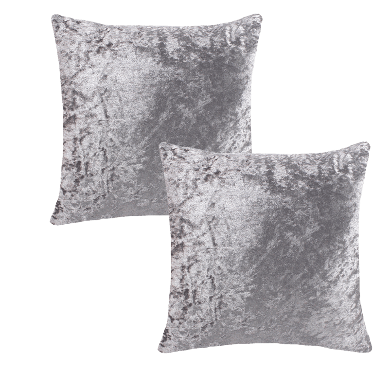 Crushed Ice Velvet Cushion Covers | Set of 2 & 4 pcs (45 cm, 50 cm, 55 cm, 60 cm, 65 cm, 70cm)