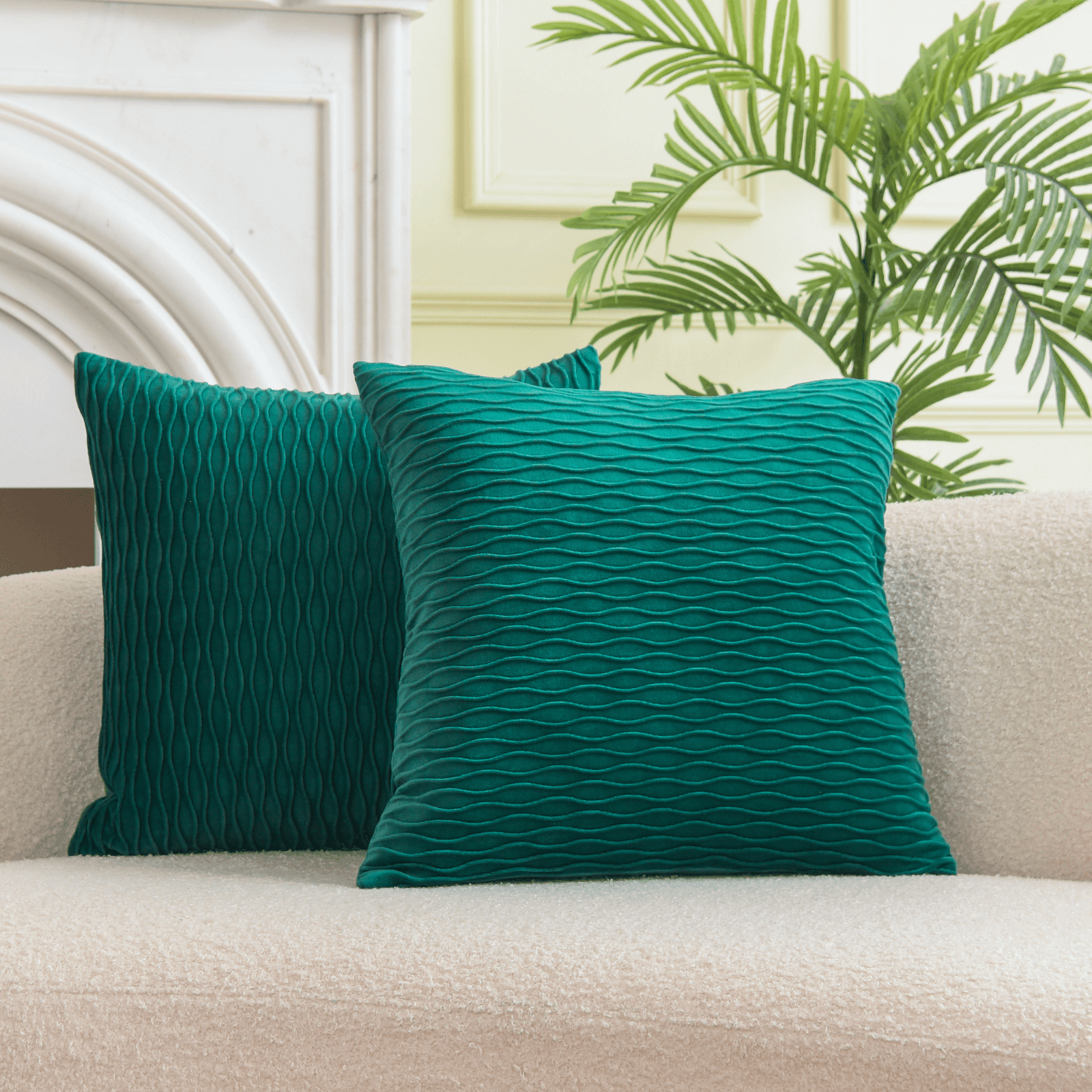 Wave Pattern Velvet Cushion Covers ( 45X45CM, 50CMx50CM and 55x55CM)