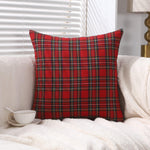 Load image into Gallery viewer, Classic red tartan check design cushion covers on a cozy sofa
