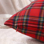 Load image into Gallery viewer, Close-up of polyester cotton tartan cushion cover with traditional check pattern
