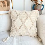 Load image into Gallery viewer, Boho Cotton Cushion Cover with Tassels | Tufted Design - 45x45cm Home Decoration
