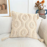 Load image into Gallery viewer, Boho Cotton Cushion Cover with Tassels | Tufted Design - 45x45cm Home Decoration
