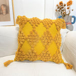 Load image into Gallery viewer, Boho Cotton Cushion Cover with Tassels | Tufted Design - 45x45cm Home Decoration

