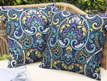 Load image into Gallery viewer, Water &amp; Stain Resistant Floral Outdoor Cushion Cover | 45x45cm Garden Décor - Set of 1
