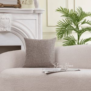 Brown durable linen cushion cover, perfect for home and hotel interiors