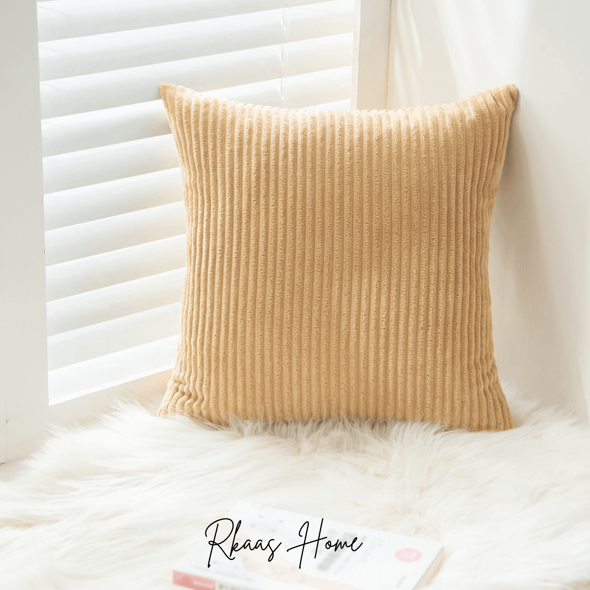 Camel Corduroy cushion cover