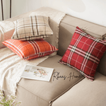 Load image into Gallery viewer, Tartan check polyester cushion cover with a classic plaid design
