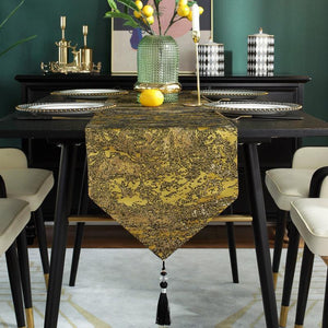 Multiple design jacquard/polyester table runner for party, Christmas, or wedding decor