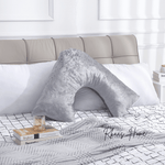 Load image into Gallery viewer, Luxurious crushed velvet cushion cover with a V-shaped design for modern decor
