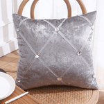 Load image into Gallery viewer, crushed ice velvet square cushion cover with diamante sparkle, 45x45cm size
