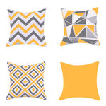 Load image into Gallery viewer, Water Resistant Outdoor Cushion Cover | 45x45cm Yellow Garden Décor - Set of 6 &amp; 4

