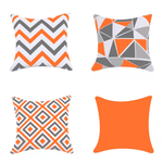 Load image into Gallery viewer, Stylish and water-resistant orange outdoor pillow cover for home or garden furniture
