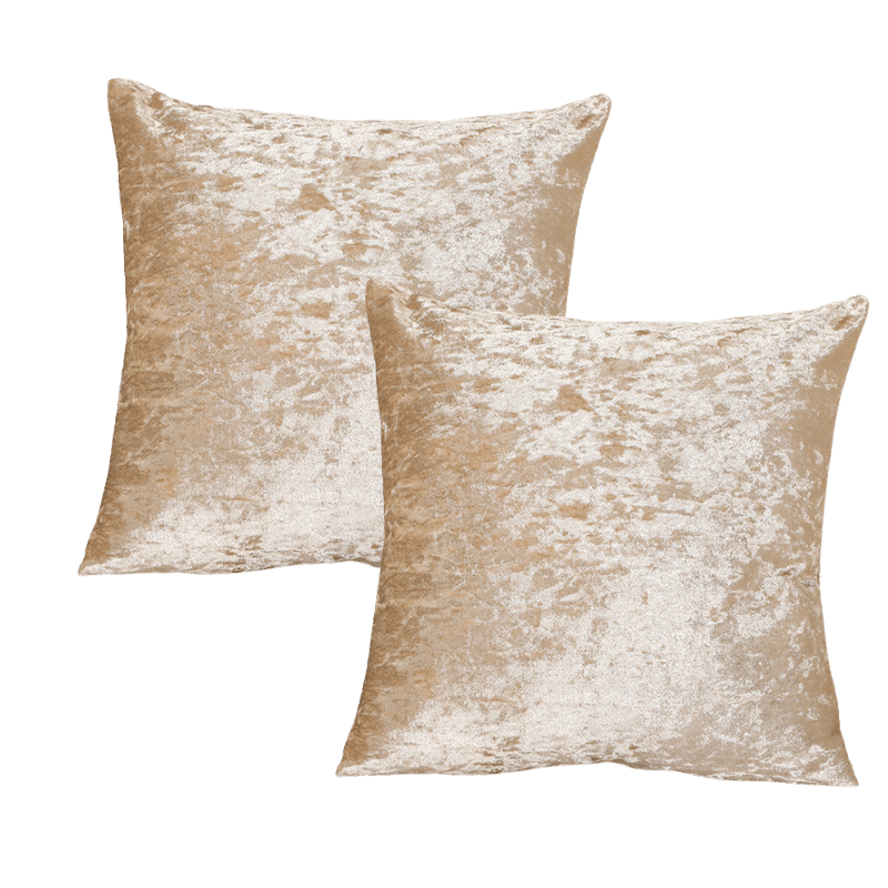 Crushed Ice Velvet Cushion Covers | Set of 2 & 4 pcs (45 cm, 50 cm, 55 cm, 60 cm, 65 cm, 70cm)