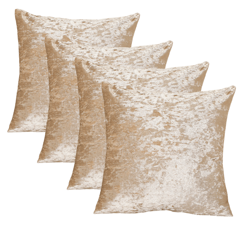 Crushed Ice Velvet Cushion Covers | Set of 2 & 4 pcs (45 cm, 50 cm, 55 cm, 60 cm, 65 cm, 70cm)