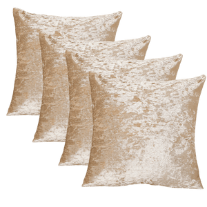 Crushed Ice Velvet Cushion Covers | Set of 2 & 4 pcs (45 cm, 50 cm, 55 cm, 60 cm, 65 cm, 70cm)