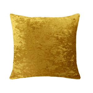 Gold Crushed Velvet Cushion Cover